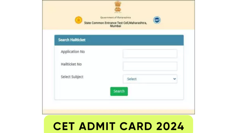 CET Admit Card 2024